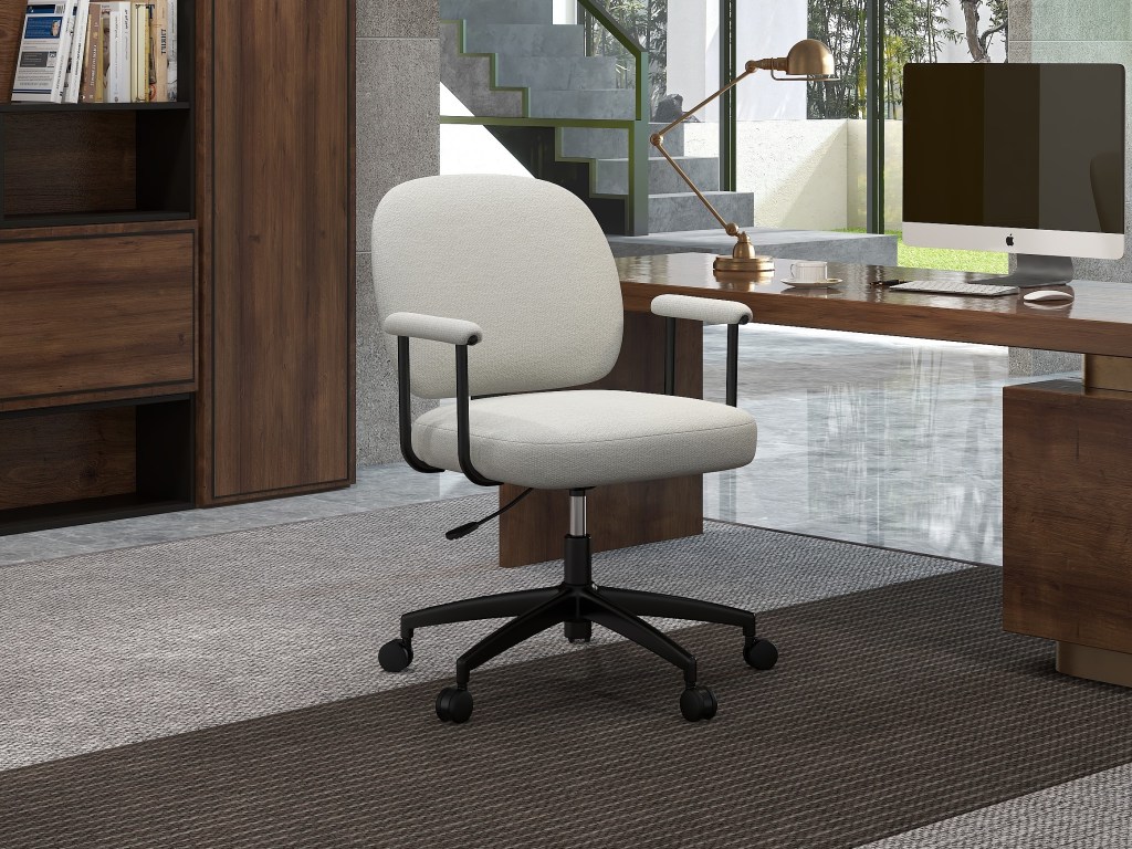 Kuka Home Office white leather office chair