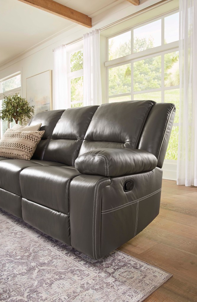 Relax Avenue dark brown leather motion sectional