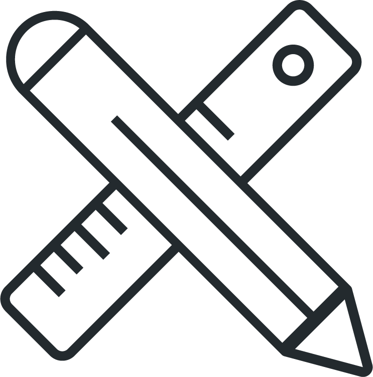 pencil and ruler graphic