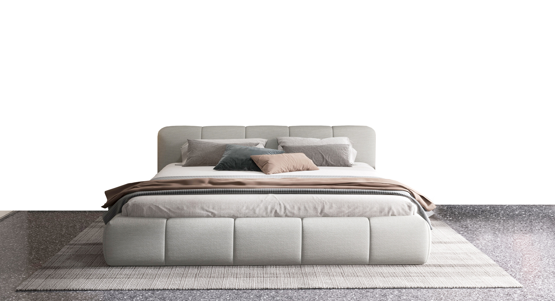 upholstered bed