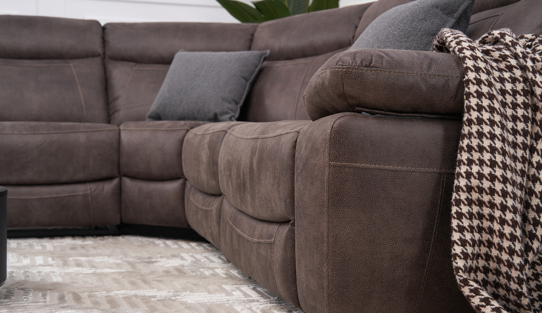brown sectional