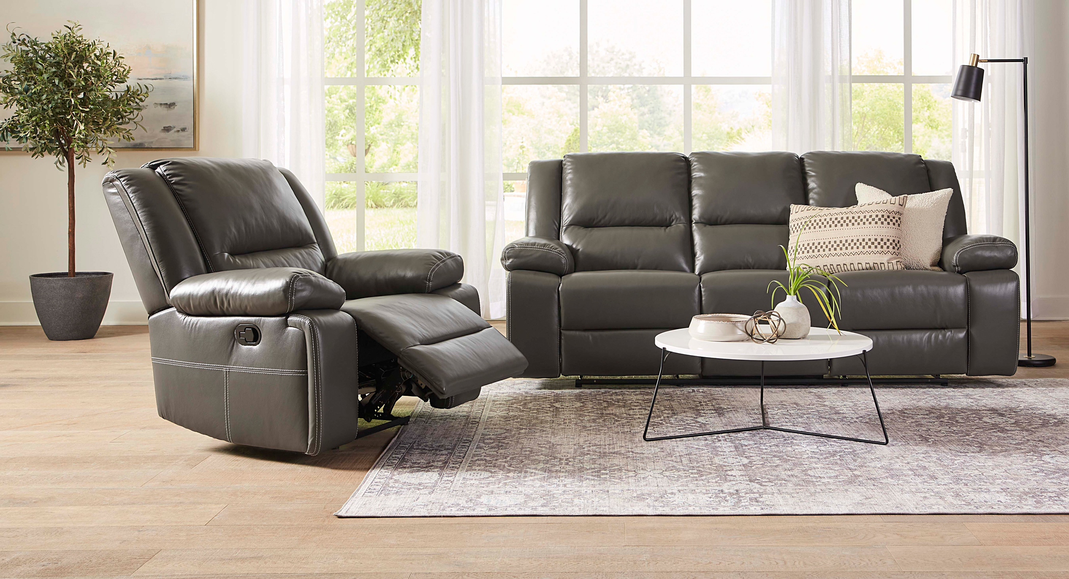 couch and reclainer