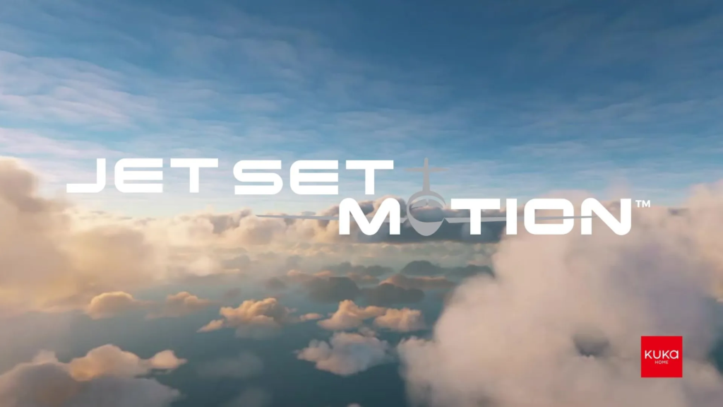 set set motion (TM) logo on cloudy sky